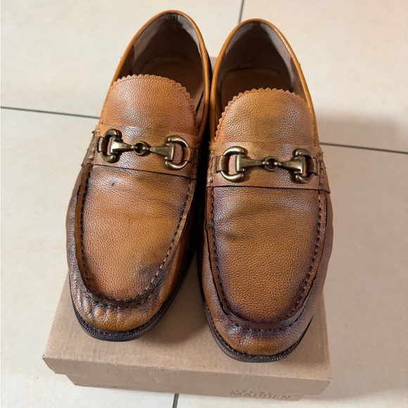 Steve Madden Brown Leather Loafers - Picture 1 of 8